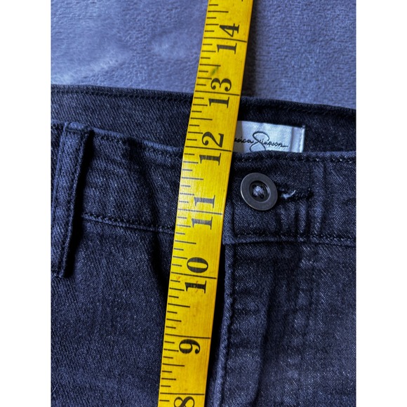 Jessica Simpson Womens Cargo Jeans Wide Leg Washed Black Denim Size 8 Utility - Picture 9 of 11